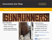 Tablet Screenshot of gunrunnersmd.com